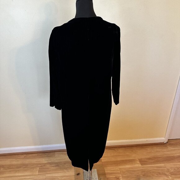 Vintage Womens Charm Black Velvet Opera Coat & Skirt Set SZ Small Hollywood USA - Picture 15 of 16